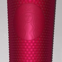 Starbucks Hot Pink Soft Touch Studded Tumbler 24 Oz NWT
