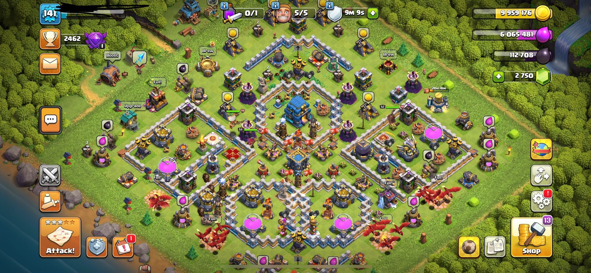 TH12 Base With 2750 Gems Clash Of Clans