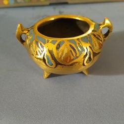 Vintage Brass In Turquoise Tray Or Cup Christmas Special Only $15 O.B.O.
