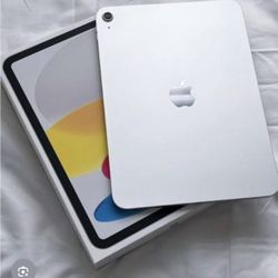 New iPad A16. Silver   Comes With Hard Case That Stands. 