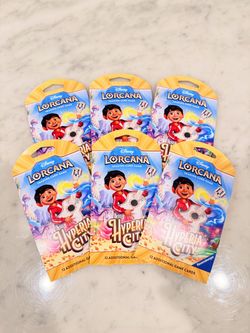 Disney Lorcana Trading Card Game Hyperia City 12 Cards Booster Packs Sealed Sleeved Pack TCG Deck Newly Released