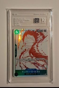 🔥 ONE PIECE PCG 10+ PRISTINE Monkey D. Luffy OP07-033 Japanese Ultra Clean Collector Copy 🔥