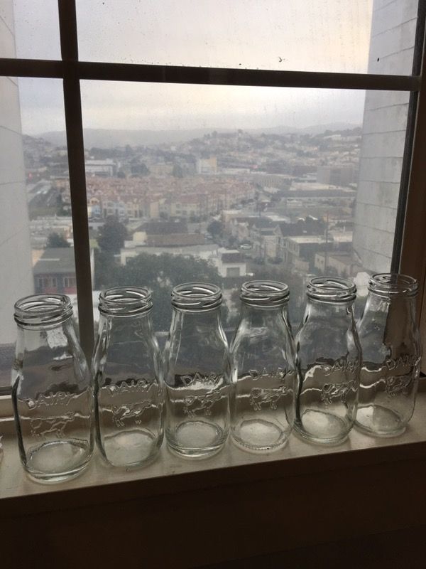 Milk bottles