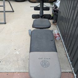 Gold gym Weight Lifting Bench Press With Bicep Curl Attachment No Bar Or Dumbbells 