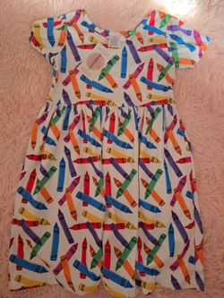 Girls school dress crayons