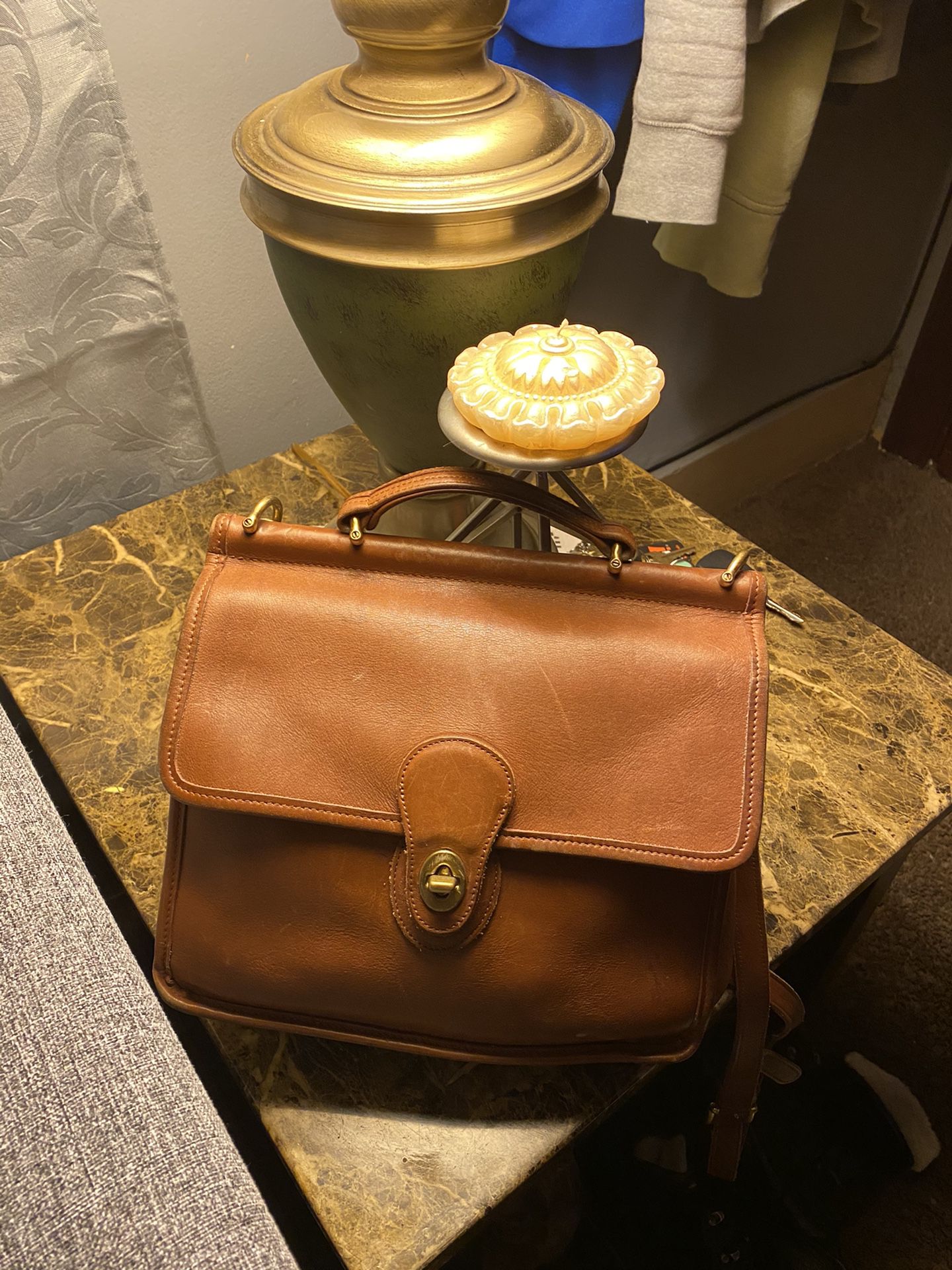 COACH Vintage Willis Leather Messenger Handbag Shoulder