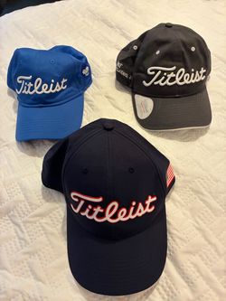 3 new Titleist golf baseball caps