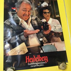 Original Vintage 1970S Heidelberg Beer Advertising Poster