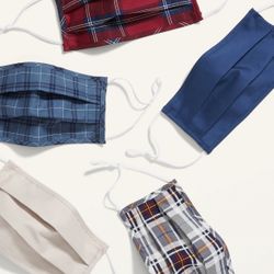 Variety Of 5-pack Of Triple-layer Cloth Plated Face Masks (5 In 1) 