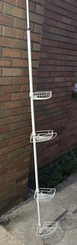 Shower caddy and curtain rod