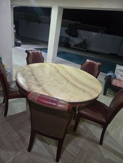 Stone imported Dinning table set.