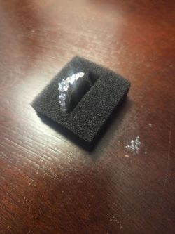 Silver Solitaire Ring with Side Stones