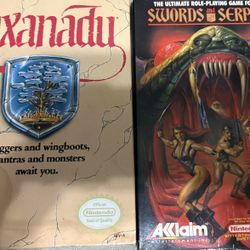 Faxanadu NES Game & Swords & Serpents NES Game 
