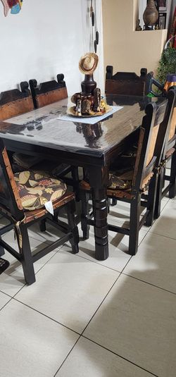 Vintage Authentic  Mexican dining room table for 6