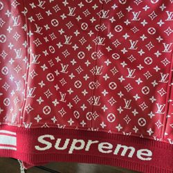 Red Leather Lv Jacket.