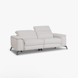 Genuine Leather Sofa (White) 