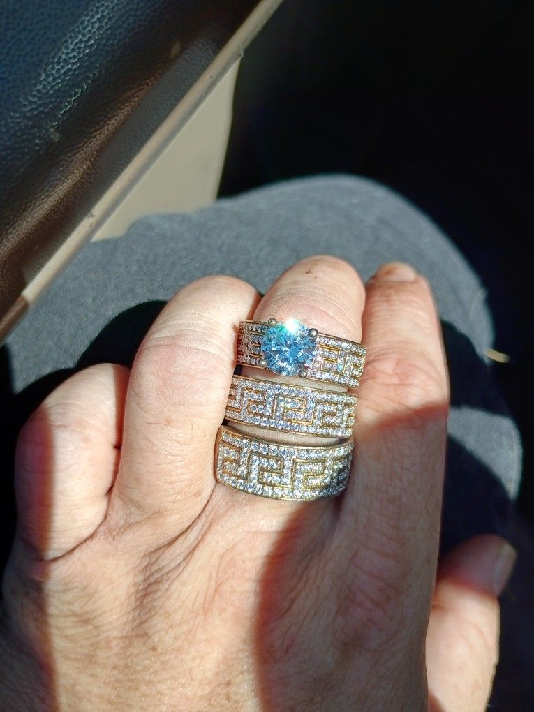3 Band Engagement Set. 4 Ct