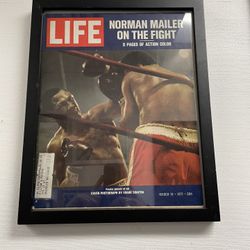 Framed Muhammad Ali Vs Frazier life magazine, 1971