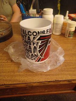 Atlanta Falcons coffee cup.