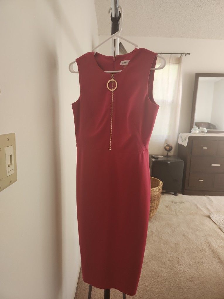 Calvin Klein Pink Midi Skirt Dress