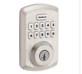 Kwikset Powerbolt 250 10-Button Keypad Satin Nickel Transitional Electronic Deadbolt Door Lock