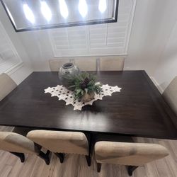 Rectangular Pedestal Dining Table 