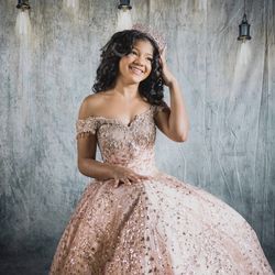 Rose Gold Ball Gown (Prom, Quinceanera, Formal)XXS