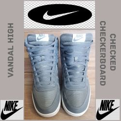 NIKE VANDAL HIGH CHECKERBOARD GRAY Sneakers Premium