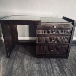 Pier 1 Imports Desk – Dark Wood, 3 Drawers