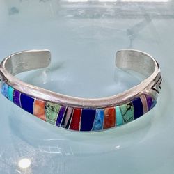Awesome Mexico 46.1g Sterling Silver Turquoise Cuff Bracelet