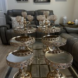 Rose Gold, Cake Stands, Candle Holders 