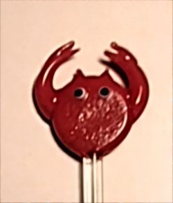 Vintage glass Red Crab stir sticks
