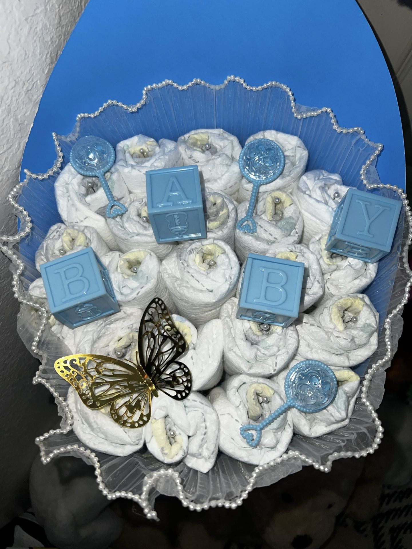 Baby Boy Diaper Bouquet Baby Shower Gift