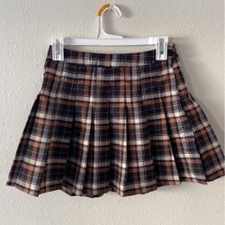 Plaid Pleated Skirt