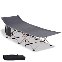 Outsunny Folding Polyester Large Cot ( 330-lb Capacity )
