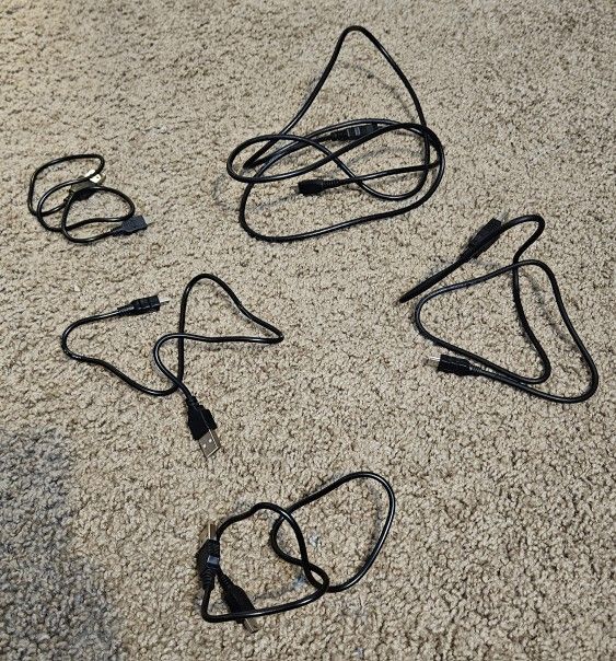 5-Pack Standard USB-B Printer/Peripheral Cables