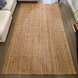 Rug, flatwoven, natural jute 6 ' 7 "x9 ' 10 "
