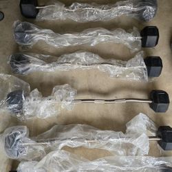 Hampton Fitness Dura Barbell Fixed Curl Bars