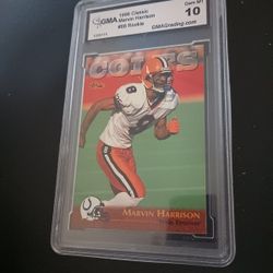 GMA 10 Gem Mint 1996 Classic Marvin Harrison Indianapolis Colts Rookie Card HOF