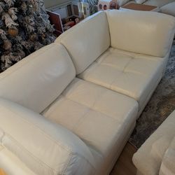 Italian Leather Loveseat Modular