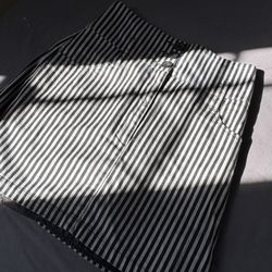 Vintage Style Above The Knees Striped Skirt