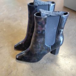 Donald J Pliner Women's Laila Boots Size 9 Black Patent Leather Booties