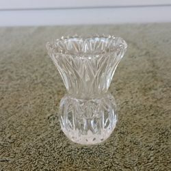 VTG Princess House Clear Cut Crystal Toothpick Dispenser 3.25" Sawtooth Rim