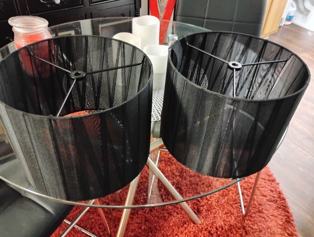Black Silk Lamp Shades