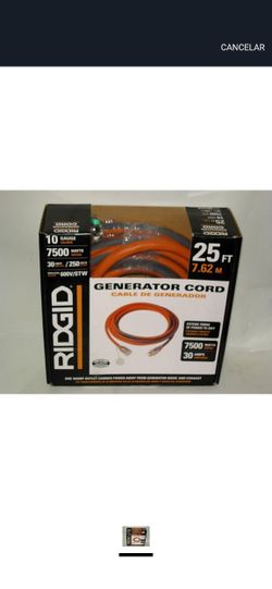 RIDGID 25 pies. 10/4 Cable generador