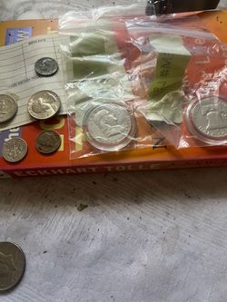 Lot of silver coins two half dollars two quarts 3 dimes