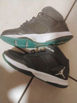 Nike Air Jordan B'Mo Grey Green White Men's 9  Basketball Shoes 616362-006
