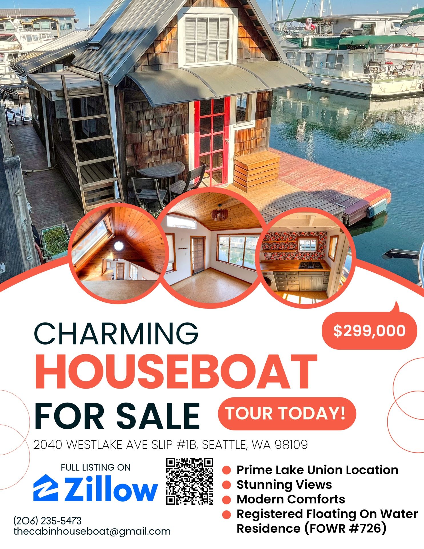 Charming Houseboat on Westlake Ave
