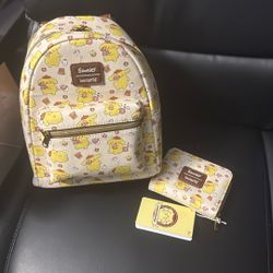 Pompompurin Backpack purse And Matching Wallet