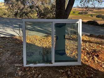 White Vinyl Sliding Window with Glass